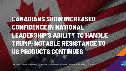 Canadians Show Increased Confidence in National Leadership’s Ability to Handle Trump; Notable Resistance to Us Products Continues
