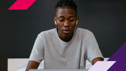 Man working on a computer