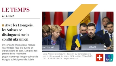 A striking 78% of Swiss believe their country should not get involved militarily  in Ukraine war 