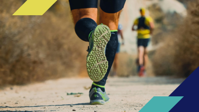 photo of person's feet while running