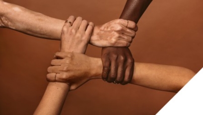 Women of color holding hands