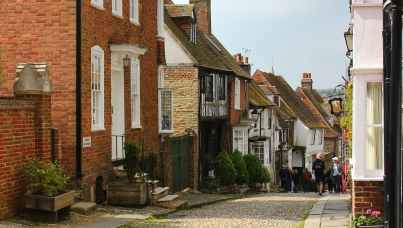 Houses on street