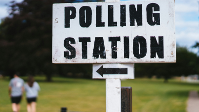 polling station sign