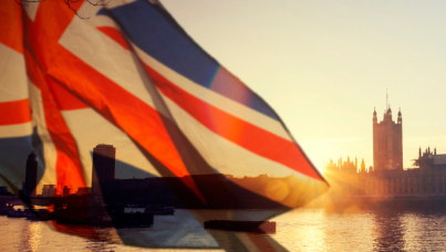 UK Flag and Parliament