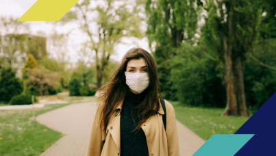 Image of woman wearing a mask