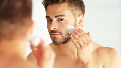 Man shaving