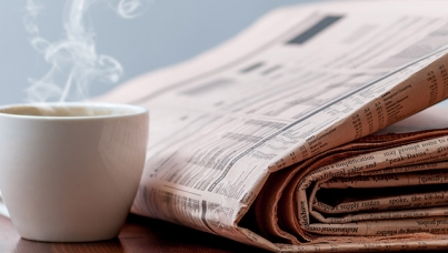coffee and newspaper