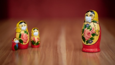 Social distancing Russian dolls