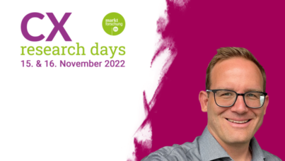 Thomas Schleicher bei den CX Research Days