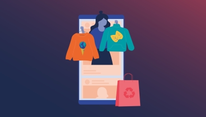 An illustration of sustainable living