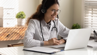 doctor on laptop