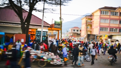 Busy street in Tanzania