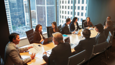  a-group-of-businesspeople-brainstorming