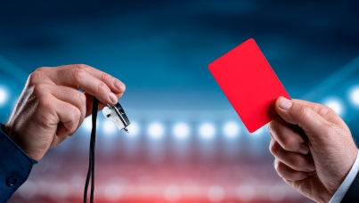 cartão vermelho no futebol