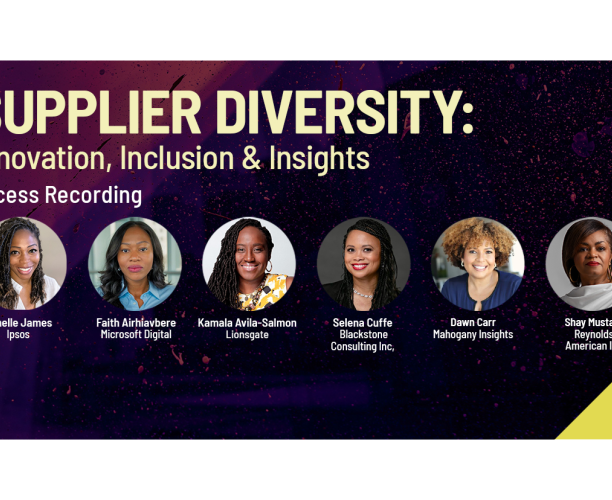 [WEBINAR] Supplier Diversity: Innovation, Inclusion & Insights