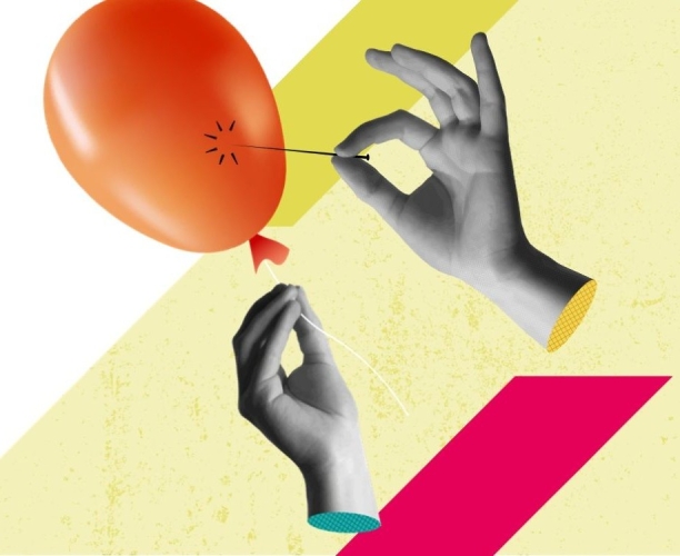 balloon being popped