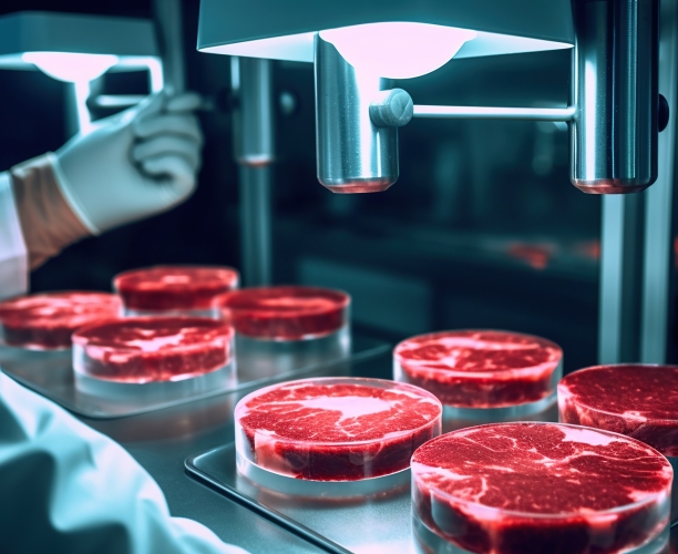Im Labor künstlich hergestelltes Fleisch