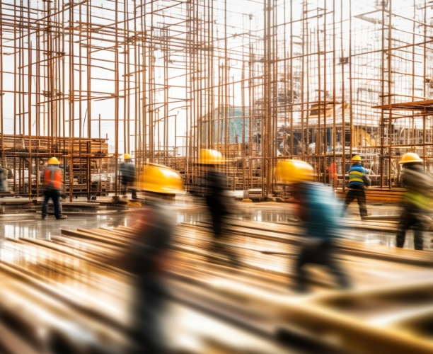 Bauarbeiten für Infrastrukturprojekt