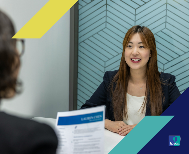 Woman interviewing for a job