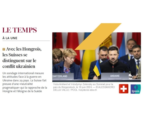 A striking 78% of Swiss believe their country should not get involved militarily  in Ukraine war 