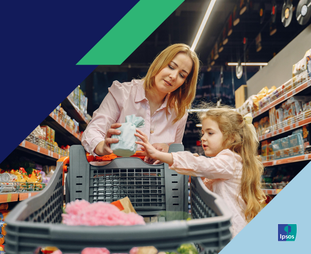 photo of mother and daughter grocery shopping together