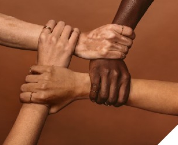 Women of color holding hands