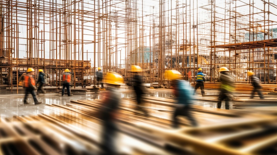 Bauarbeiten für Infrastrukturprojekt