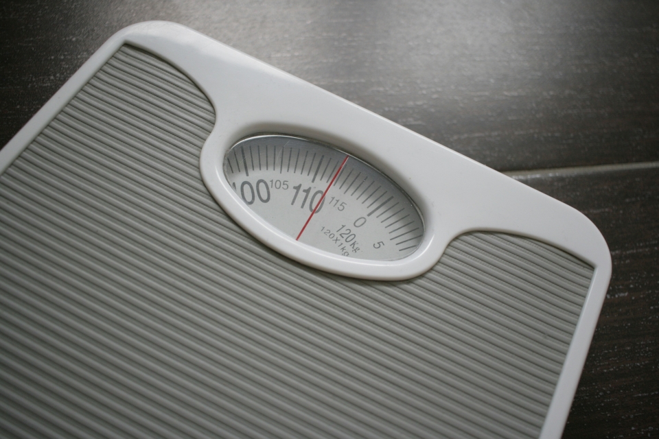 weighing scale showing high weight