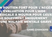 Un soutien fort pour l'accès à l'évaluation pour l’aide médicale à mourir pour  ceux qui souffrent uniquement d'une maladie mentale grave