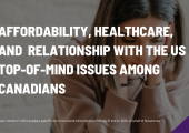 Affordability, Healthcare, and  Relationship with The Us Top-of-mind Issues Among Canadians