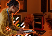 teacher discussing 3d printing with students